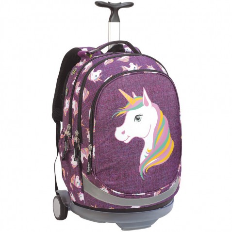Školní batoh EXPLORE Unicorn na kolečkách