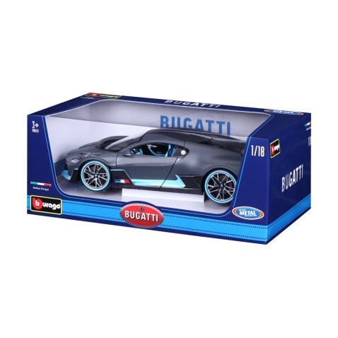 Bburago - Auta HOBBY, Bugatti Divo, matná tmavě šedá, 1:18