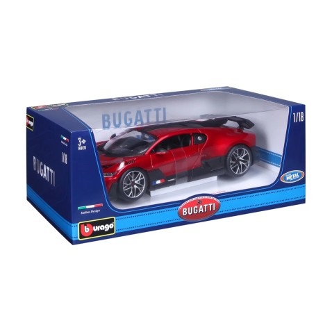 Bburago - Auta HOBBY, Bugatti Divo, červená metalíza, 1:18