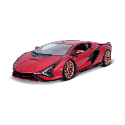 Bburago - Auta HOBBY, Lamborghini Sián FKP 37, červená, 1:18