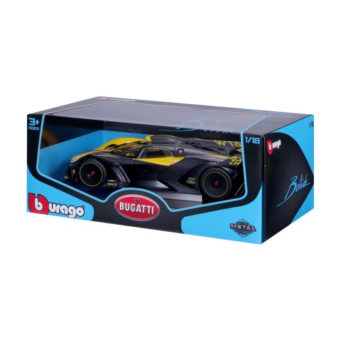 Bburago - Auta HOBBY, Bugatti Bolide, žluto-černá, 1:18