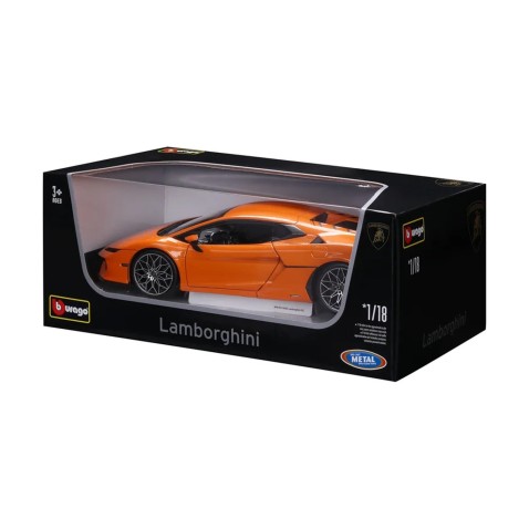 Bburago - Auta HOBBY, Lamborghini Temerario, oranžová, 1:18