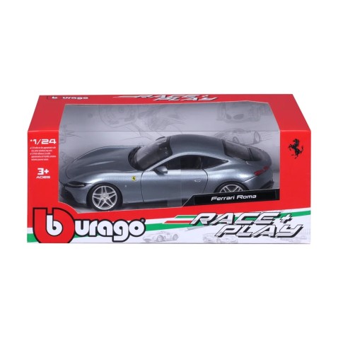 Bburago - RACE+PLAY, Ferrari Roma, šedá metalíza, 1:24
