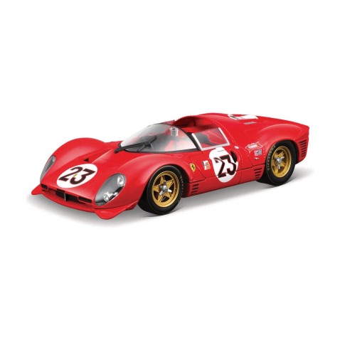 Bburago - RACING MODEL KIT, Ferrari 330 P4 Daytona 1967, červená, 1:24