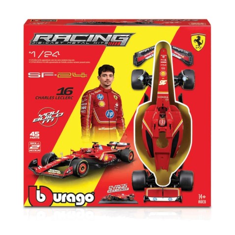 Bburago - RACING MODEL KIT, Formule Ferrari SF24 (2024), #16 Charles Leclerc, 1:24