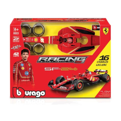 Bburago - RACING MODEL KIT, Formule Ferrari SF24 (2024), #16 Charles Leclerc, 1:24