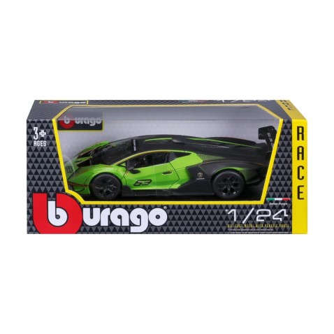 Bburago - RACE, Lamborghini Essenza SCV12, zelená metalíza-černá, 1:24