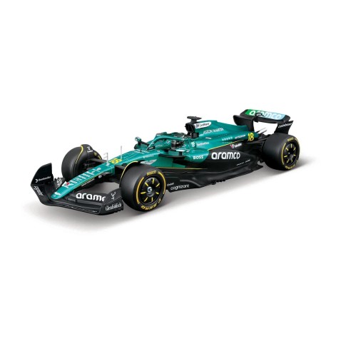 Bburago - RACE F1 v dekorativním boxu, Aston Martin AMR25.2025, 18 Lance Stroll, 1:24