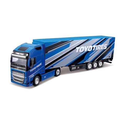 Bburago - Kamion s přívěsem Volvo FH16 Globetrotter 750 XXL/Trailer, TOYO TIRES, 1:43
