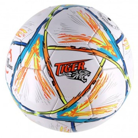 Míč fotbalový barevný šitý kůže 23cm vel. 5