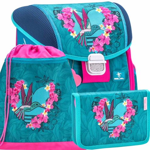 Školní batoh BELMIL 403-13 Tropical hummingbird - SET