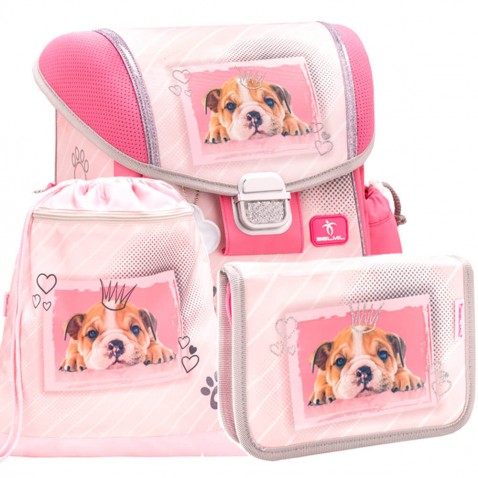 Školní batoh BELMIL 403-13 My sweet Puppy pink - SET