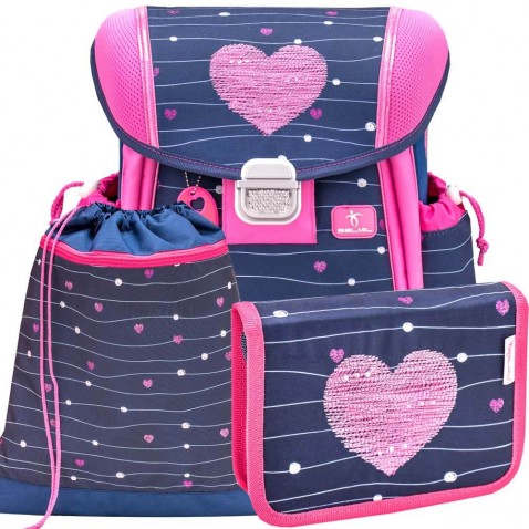 Školní batoh BELMIL 403-13 Simple Heart - SET