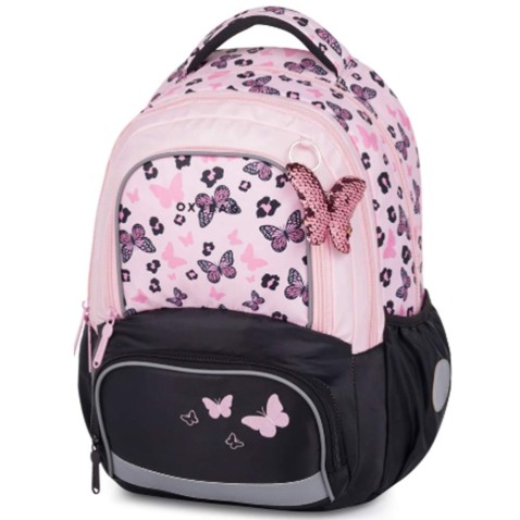 Školní batoh OXY NEXT Butterfly pink