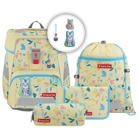 Aktovka pro prvňáčky Step by Step Cat Lilly SPACE - 5dílný set