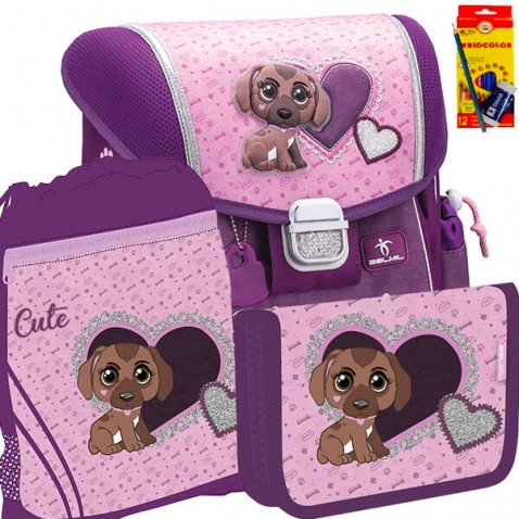 Školní batoh BELMIL 403-13 Cutte Puppy - SET
