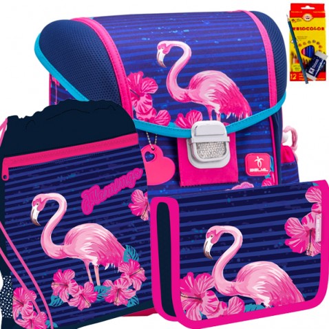 Školní batoh BELMIL 403-13 Flamingo - SET