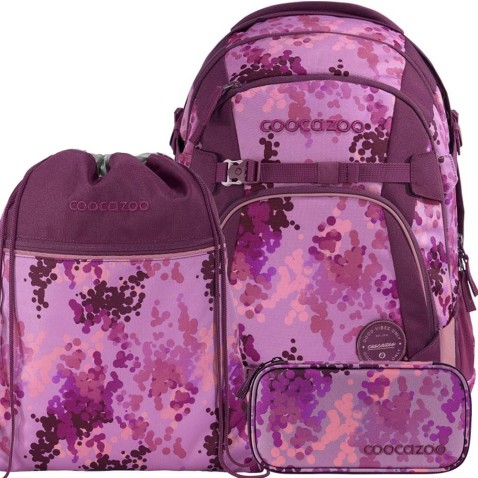 Školní batoh coocazoo MATE Cherry Blossom 3dílný set