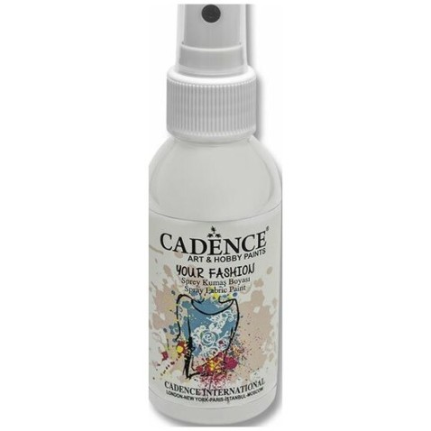 Barvy na textil Cadence Your Fashion bílá 100ml sprej