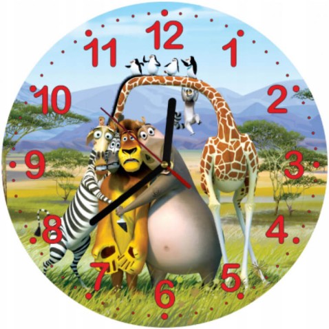 Dětské hodiny Madagaskar