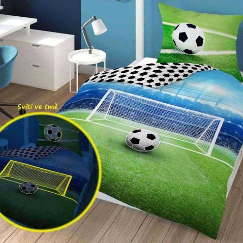 Povlečení Fotbal aréna svítící 140x200, 70x80