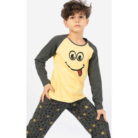 Dětské pyžamo dlouhé Jakub žlutá