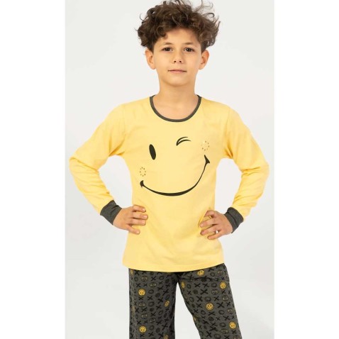 Dětské pyžamo dlouhé Patrik žlutá