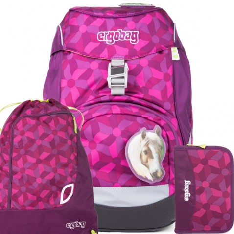 Školní batoh Ergobag prime fialový SET