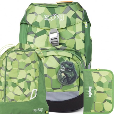Školní batoh Ergobag prime zelený SET