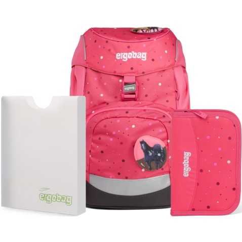 Školní set Ergobag prime Pink confetti batoh+penál+desky