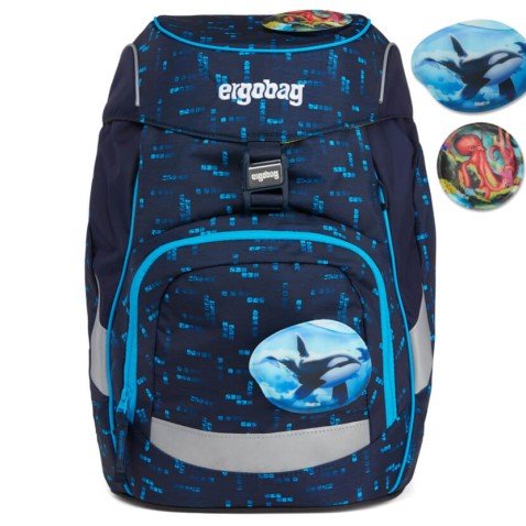 Školní batoh Ergobag prime Fluo modrý