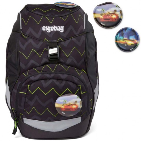 Školní batoh Ergobag prime Zig Zag Černý 2021