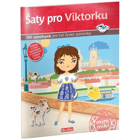 Šaty pro Viktorku - kniha samolepek pro tvé české panenky