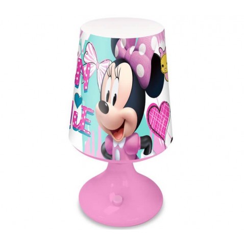 Noční stolní LED lampička Minnie hearts