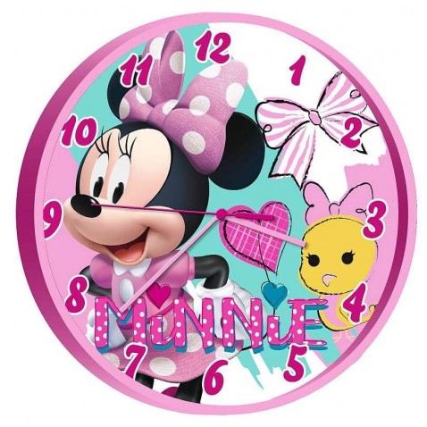 Nástěnné hodiny Minnie hearts