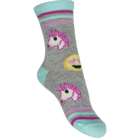 Ponožky Emoji dívčí šedé