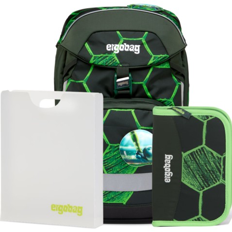 Školní set Ergobag prime Fotbal 2023 batoh+penál+desky