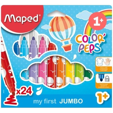 Dětské fixy Maped Color'Peps Jumbo 24 barev