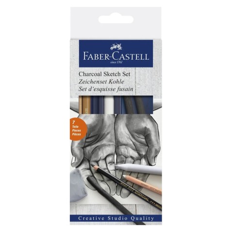 Umělecká sada Faber-Castell GOLDFABER Charcoal sketch - 7ks