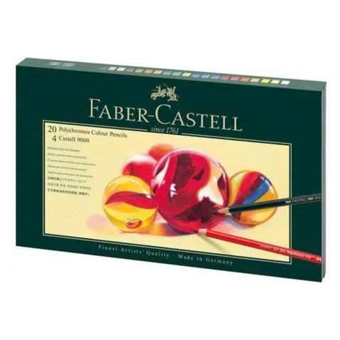 Pastelky Faber-Castell Polychromos - 20 barev s příslušenstvím