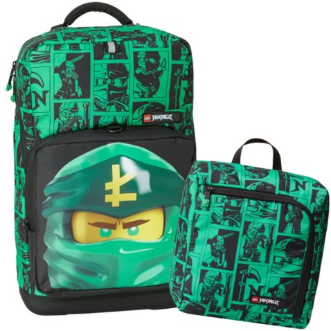 Školní batoh LEGO Ninjago Green Optimo Plus 2dílný set