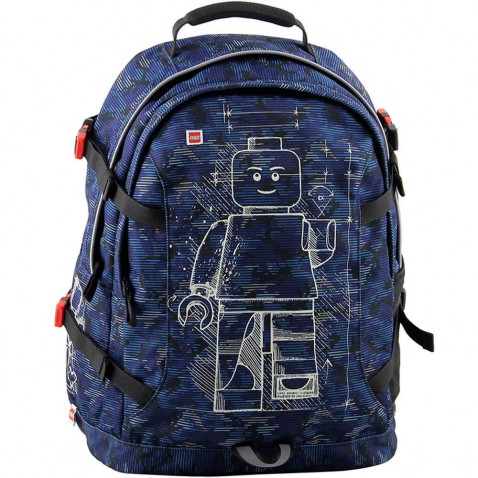 Školní batoh LEGO Minifigures Blue Camo Tech Teen