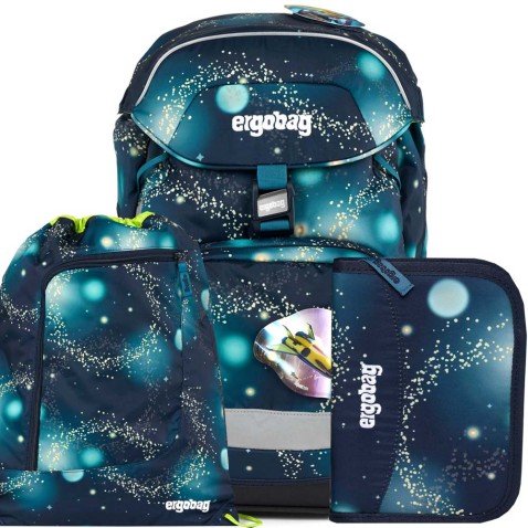 Školní batoh pro prvňáčka Ergobag Prime Galaxy space SET