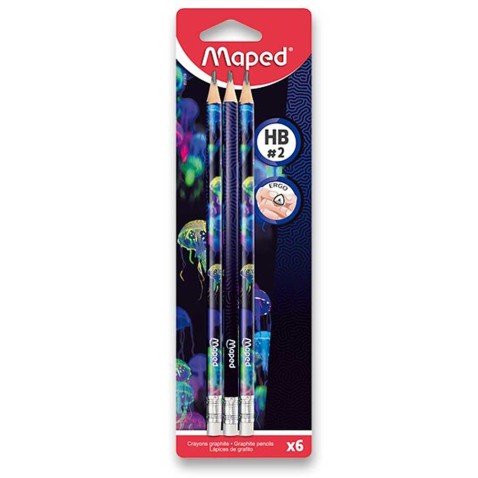 Grafitová tužka Maped Deepsea Paradise 6 ks, tvrdost HB