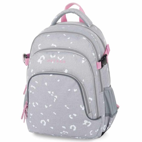 Školní taška OXY SCOOLER Grey geometric