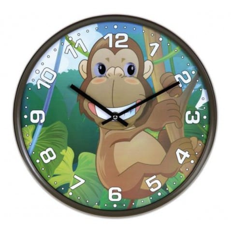 Dětské nástěnné hodiny Opice