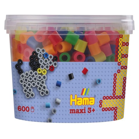 Hama Maxi korálky v tubě mix neonových barev - 600 ks