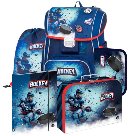 Školní taška Oxybag PREMIUM Hokej, 5dílný set