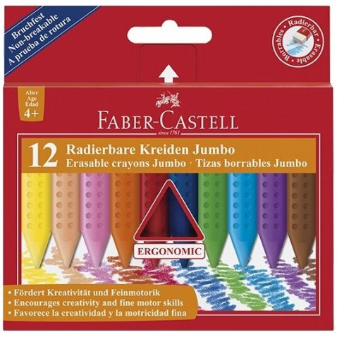 Plastové pastelky Faber-Castell Plastic Colour Jumbo 12 barev