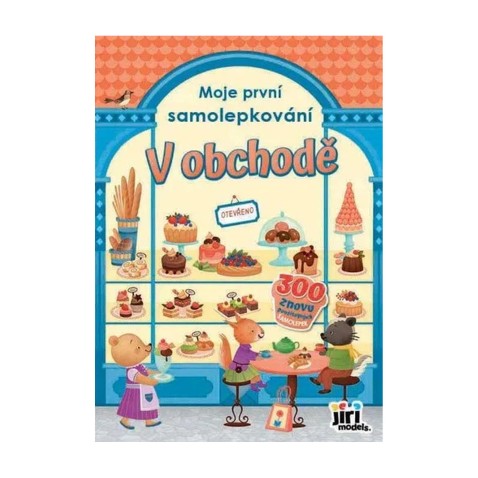 V obchodě - moje první samolepkování